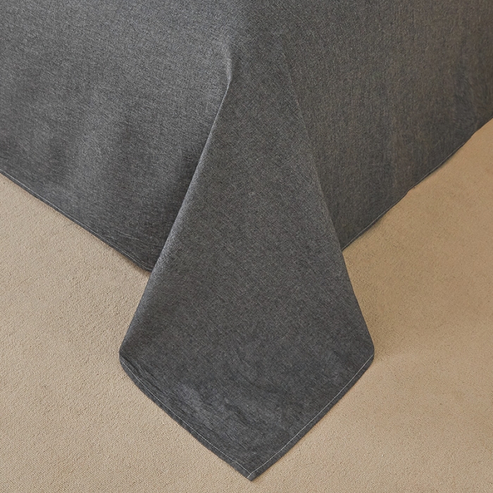 91家纺网 家纺一手货源 找家纺 恋人优选 2023新款纯棉色织床单 深灰