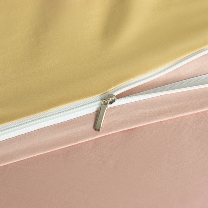 91家纺网 家纺一手货源 找家纺 秀色50支贡缎新疆长绒棉全棉纯棉酒店轻奢纯色被套床上四件套奶茶米+泡芙粉