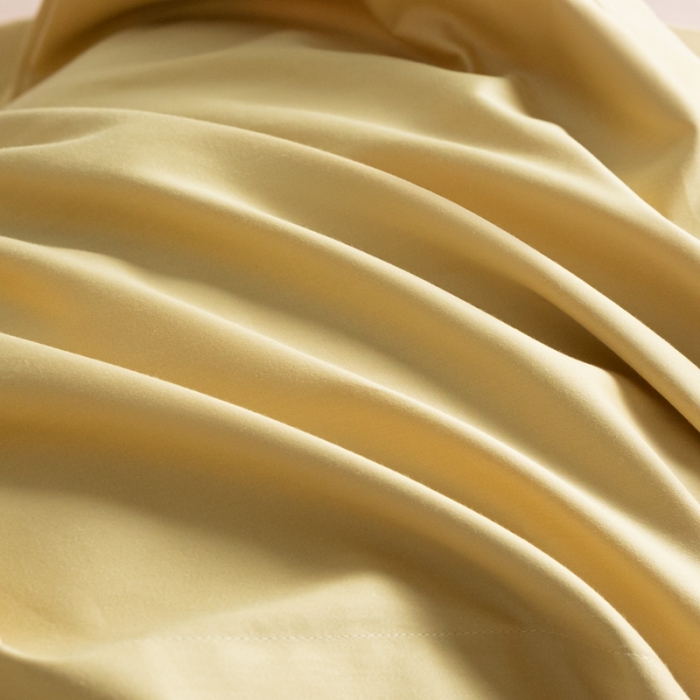 91家纺网 家纺一手货源 找家纺 秀色50支贡缎新疆长绒棉全棉纯棉酒店轻奢纯色被套床上四件套奶茶米+泡芙粉