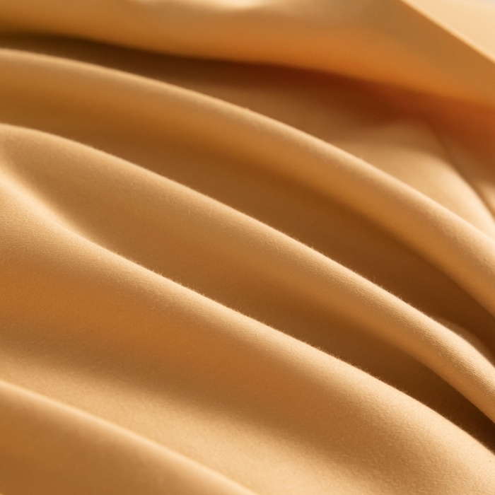 91家纺网 家纺一手货源 找家纺 秀色 50支贡缎新疆长绒棉全棉纯棉酒店轻奢纯色被套床上四件套 南瓜橘