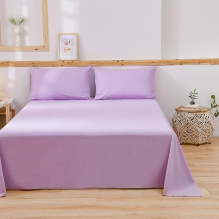恋人优选 2023新款纯棉色织床单 紫色