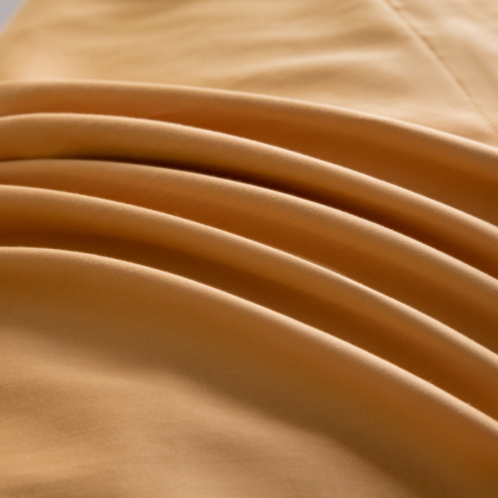 91家纺网 家纺一手货源 找家纺 秀色50支贡缎新疆长绒棉全棉纯棉酒店轻奢纯色被套床上四件套南瓜橘+典雅灰