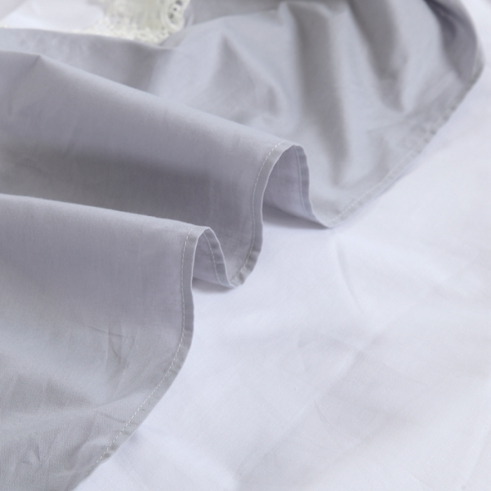 91家纺网 家纺一手货源 找家纺 琉宿家纺 2023新款13372全棉双拼床裙 白