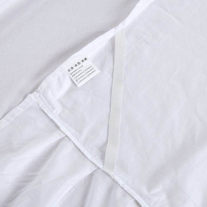 91家纺网 家纺一手货源 找家纺 琉宿家纺 2023新款13372全棉双拼床裙 白