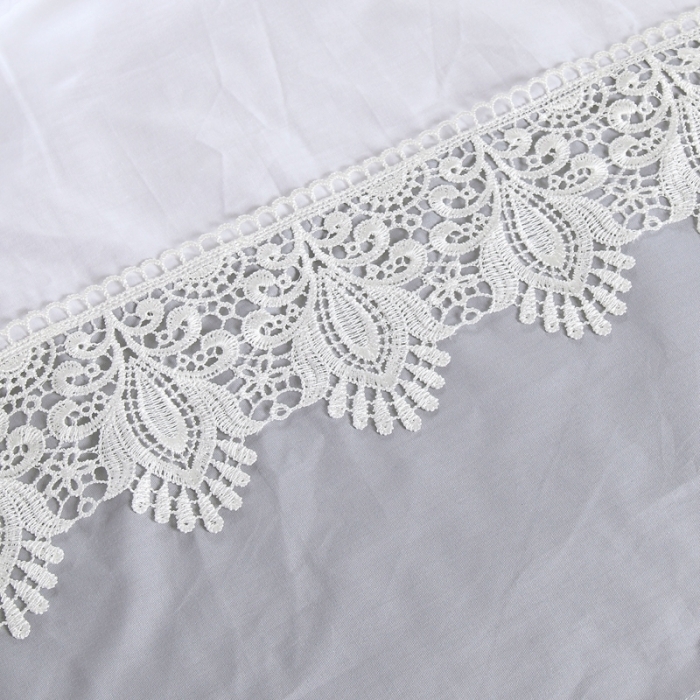 91家纺网 家纺一手货源 找家纺 琉宿家纺 2023新款13372全棉双拼床裙 白