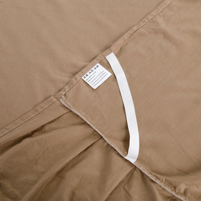 91家纺网 家纺一手货源 找家纺 琉宿家纺 2023新款13372全棉双拼床裙 咖