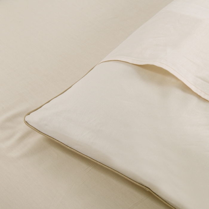 91家纺网 家纺一手货源 找家纺 琉宿家纺 2023新款13372全棉双拼床裙 米黄