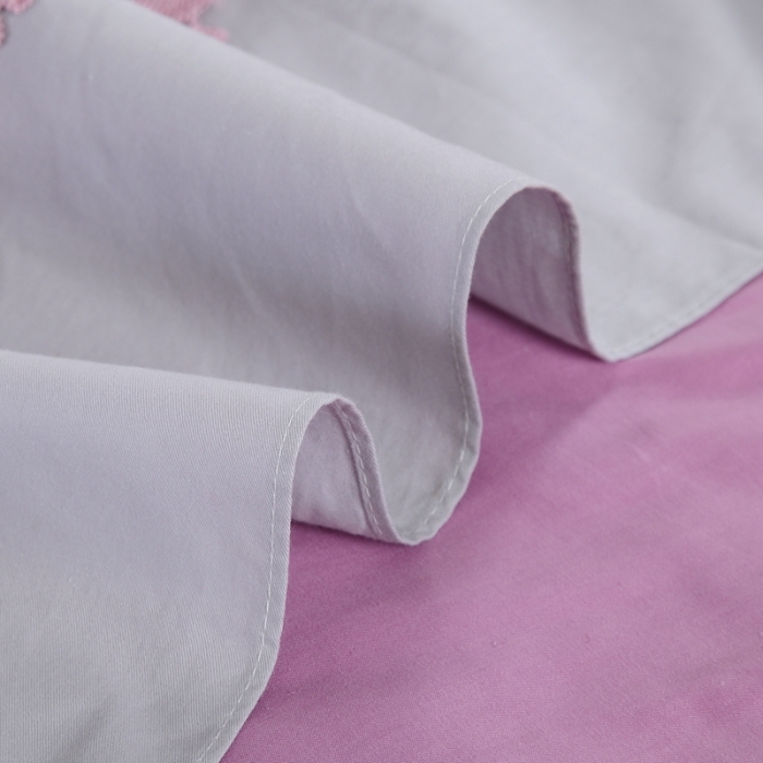 91家纺网 家纺一手货源 找家纺 琉宿家纺 2023新款13372全棉双拼床裙 紫