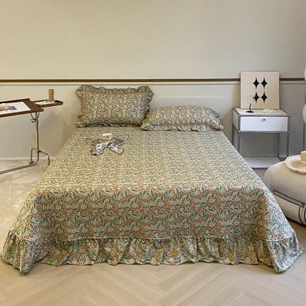 上喜 热卖双面全棉水洗韩系小碎花床盖 秘密花园