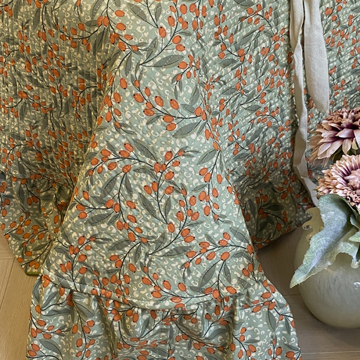 91家纺网 家纺一手货源 找家纺 上喜 热卖双面全棉水洗韩系小碎花床盖 秘密花园