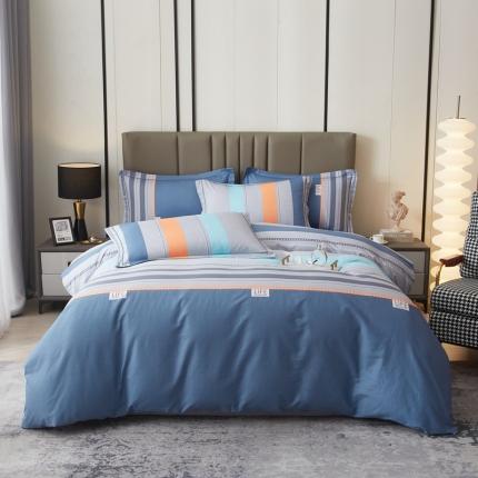 91家纺网 家纺一手货源 找家纺 金纱玉纺家纺 2023新款全棉大版印花13372四件套 莫比尔--兰