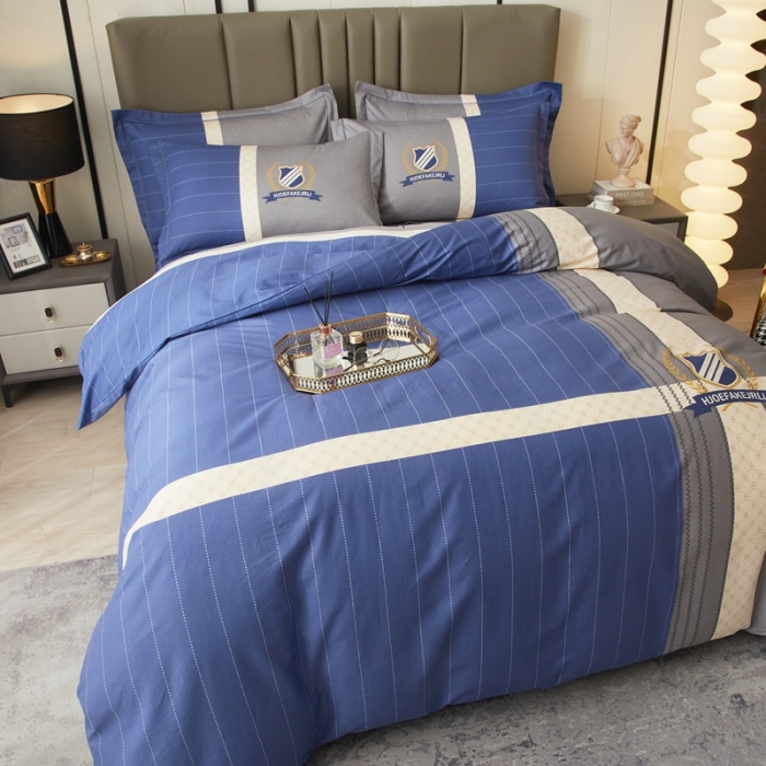 91家纺网 家纺一手货源 找家纺 金纱玉纺家纺 2024新款全棉大版印花13372四件套 伯爵-兰