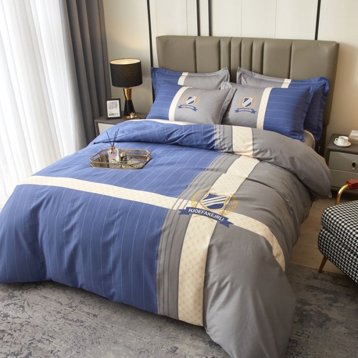 91家纺网 家纺一手货源 找家纺 金纱玉纺家纺 2024新款全棉大版印花13372四件套 伯爵-兰