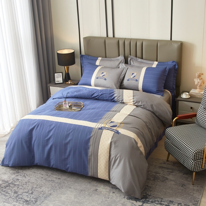 91家纺网 家纺一手货源 找家纺 金纱玉纺家纺 2024新款全棉大版印花13372四件套 伯爵-兰