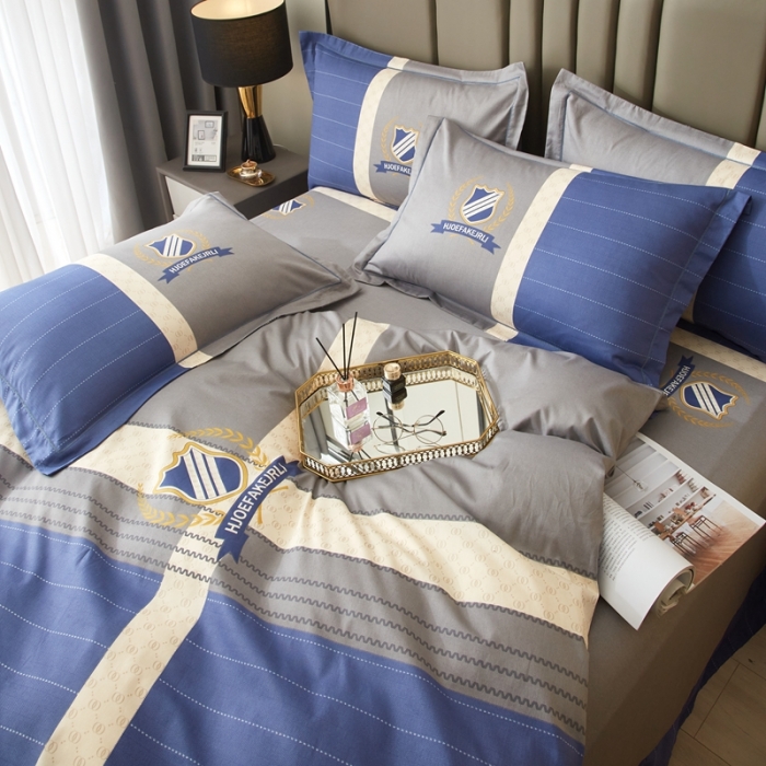 91家纺网 家纺一手货源 找家纺 金纱玉纺家纺 2024新款全棉大版印花13372四件套 伯爵-兰