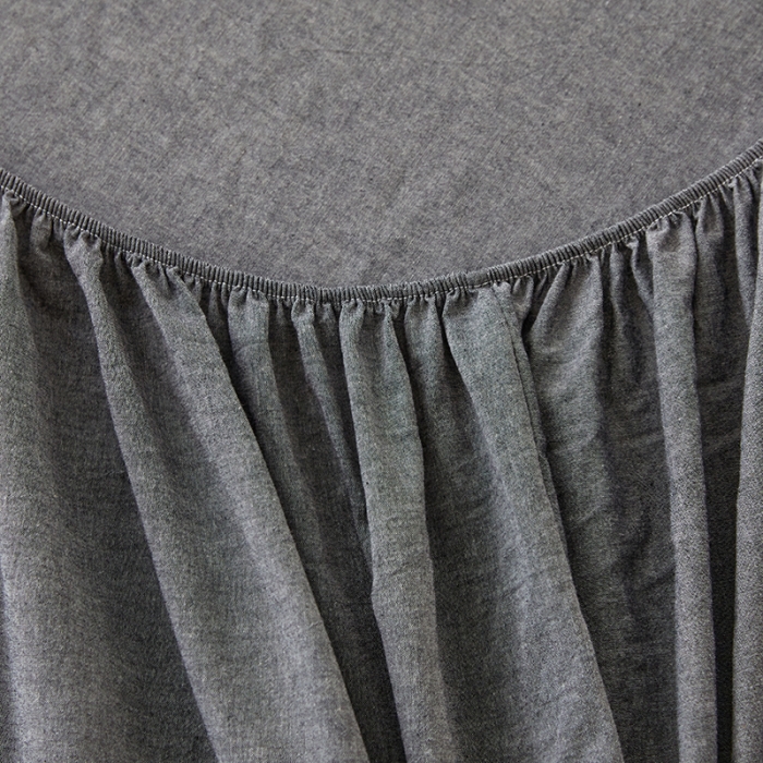 91家纺网 家纺一手货源 找家纺 思诺羽 2024新款全棉水洗棉床笠 高级灰