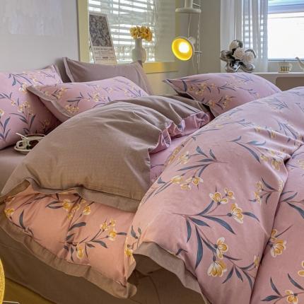 91家纺网 家纺一手货源 找家纺 （总）新印象 2023新款生态磨毛印花四件套