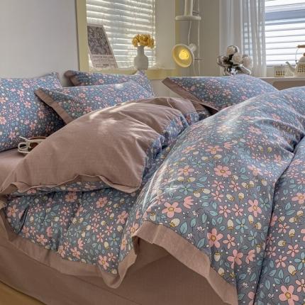 91家纺网 家纺一手货源 找家纺 （总）新印象 2023新款生态磨毛印花四件套