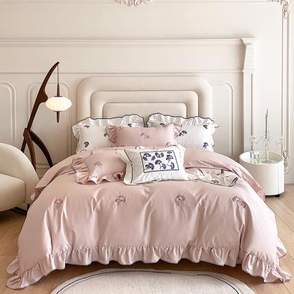 初拾 2023新款100支澳棉法式—山茶粉