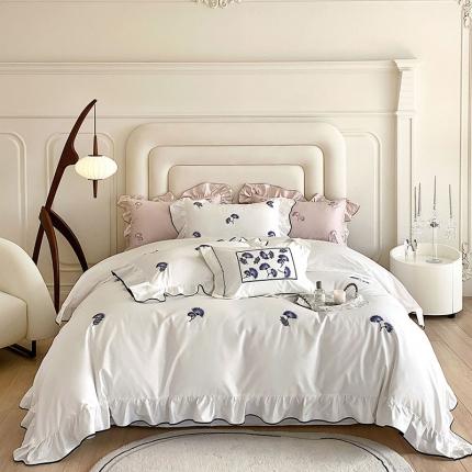 初拾 2023新款100支澳棉法式—玉珠白