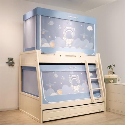 91家纺网 家纺一手货源 找家纺 新太阳蚊帐 2025新款带布帘款子母床 太空公园