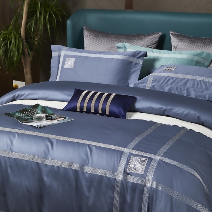 91家纺网 家纺一手货源 找家纺 （总）爱情故事 2025新款居家140支轻奢贡缎长绒棉刺绣四件套