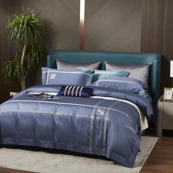 91家纺网 家纺一手货源 找家纺 （总）爱情故事 2025新款居家140支轻奢贡缎长绒棉刺绣四件套