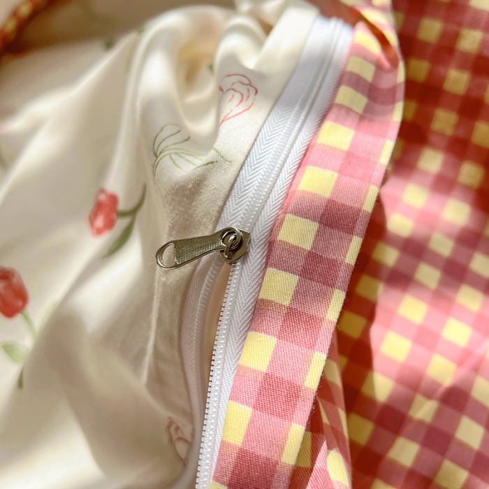 91家纺网 家纺一手货源 找家纺 百寐 2024小清新碎花卡通13372全棉四件套纯棉床单床笠款 后花园