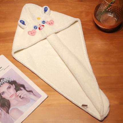 91家纺网 家纺一手货源 找家纺 （总）仟亿莱 2023新款珊瑚绒星际兔干发帽