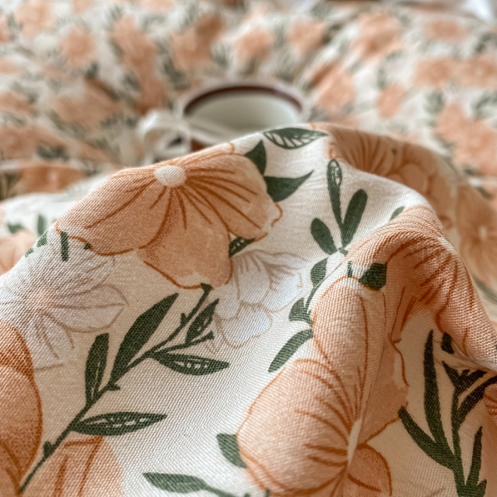 91家纺网 家纺一手货源 找家纺 澳梵  2023新款法式清新四件套-晚风告白 花间游