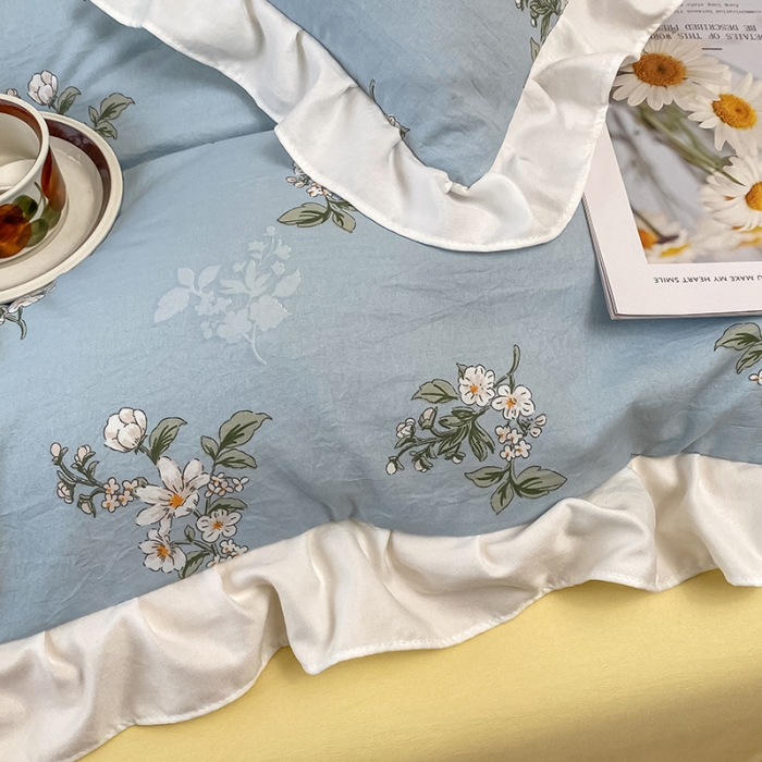 91家纺网 家纺一手货源 找家纺 澳梵  2023新款法式清新四件套-晚风告白 晚风告白