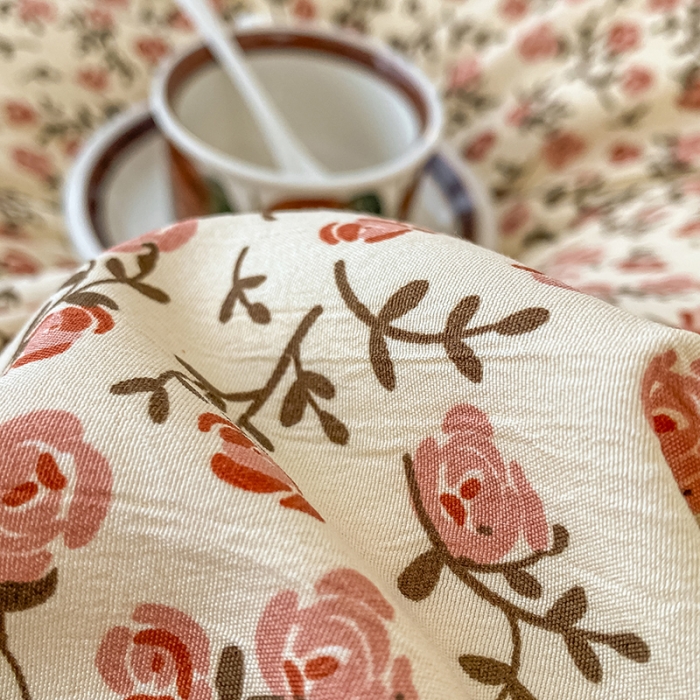 91家纺网 家纺一手货源 找家纺 澳梵  2023新款法式清新四件套-晚风告白 小玫瑰