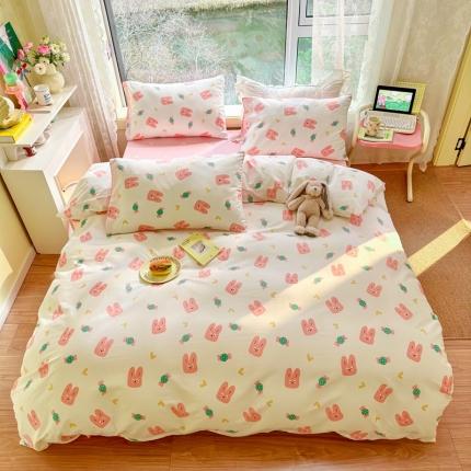 91家纺网 家纺一手货源 找家纺 （总）沐辰 2023新款13372全棉印花四件套-萌趣系列