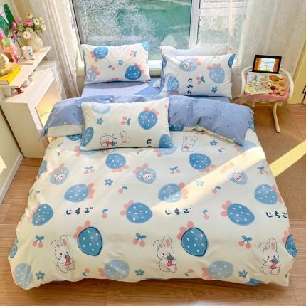 91家纺网 家纺一手货源 找家纺 （总）沐辰 2023新款13372全棉印花四件套-萌趣系列