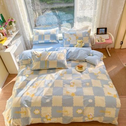 91家纺网 家纺一手货源 找家纺 （总）沐辰 2023新款13372全棉印花四件套-萌趣系列