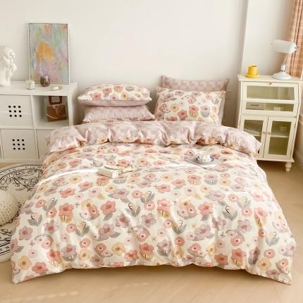 沐辰 2023新款13372全棉印花四件套-萌趣系列 春日浪漫