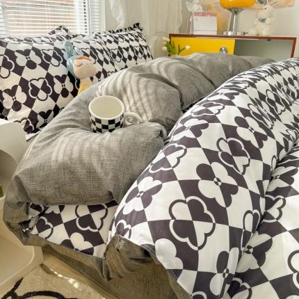 91家纺网 家纺一手货源 找家纺 （总）花伞家居 2023新款舒适小清新芦荟棉四件套