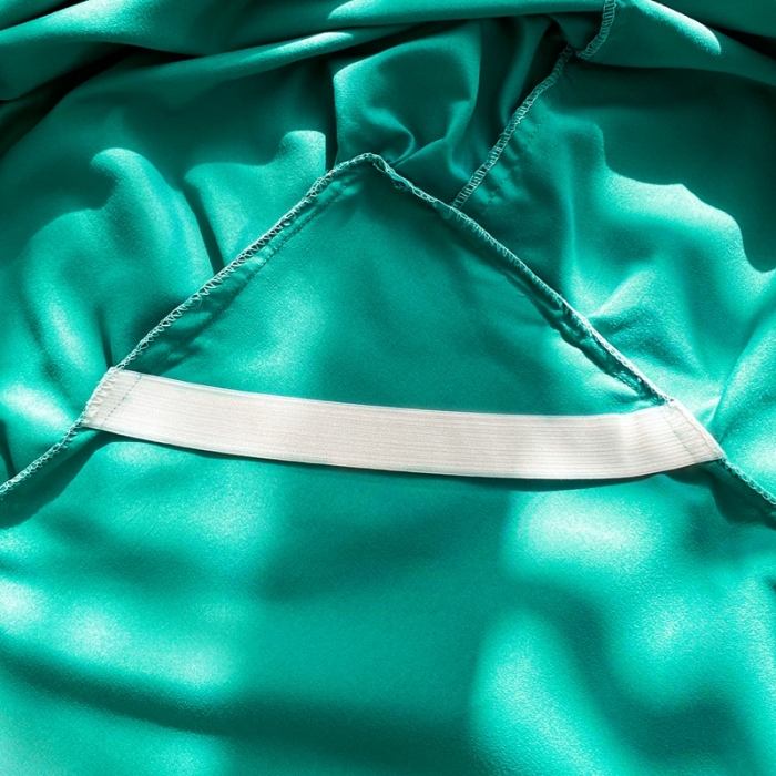 91家纺网 家纺一手货源 找家纺 极梦 2025新款纯色水洗棉磨毛单床裙三件套床垫保护套 湖绿蓝