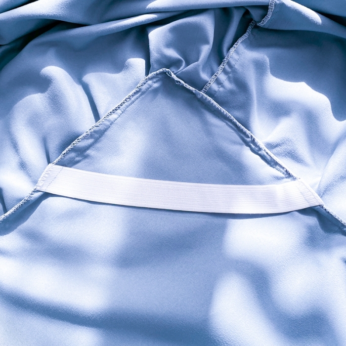 91家纺网 家纺一手货源 找家纺 极梦 2025新款纯色水洗棉磨毛单床裙三件套床垫保护套 天极蓝