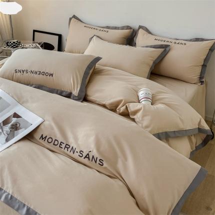 91家纺网 家纺一手货源 找家纺 （总）床绮 2024新款米兰达系列60支全棉刺绣四件套