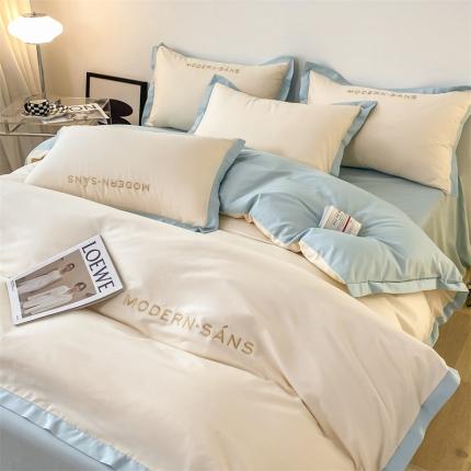 91家纺网 家纺一手货源 找家纺 （总）床绮 2024新款米兰达系列60支全棉刺绣四件套