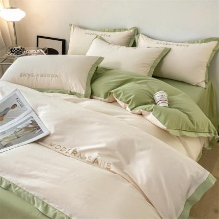 91家纺网 家纺一手货源 找家纺 （总）床绮 2024新款米兰达系列60支全棉刺绣四件套