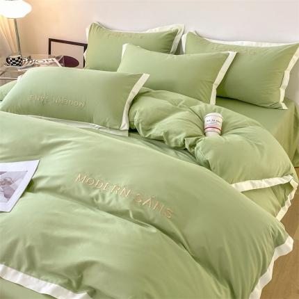 91家纺网 家纺一手货源 找家纺 （总）床绮 2024新款米兰达系列60支全棉刺绣四件套