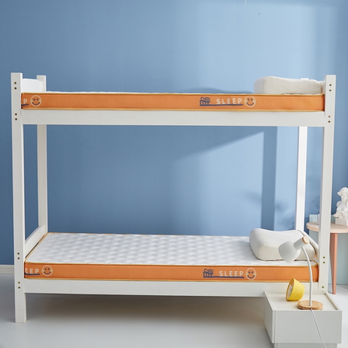 91家纺网 家纺一手货源 找家纺 迪乐妮 2023铂金棉记忆棉炫彩乳胶立体床垫 元气橙-白色