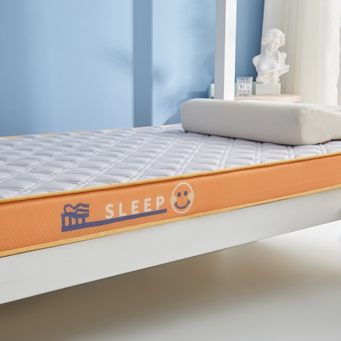 91家纺网 家纺一手货源 找家纺 迪乐妮 2023铂金棉记忆棉炫彩乳胶立体床垫 元气橙-灰色