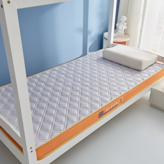 91家纺网 家纺一手货源 找家纺 迪乐妮 2023铂金棉记忆棉炫彩乳胶立体床垫 元气橙-灰色