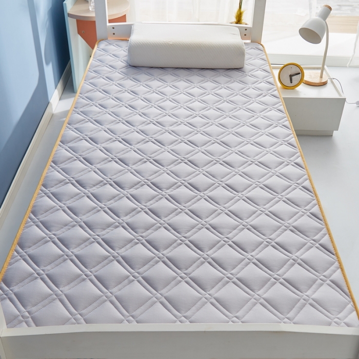 91家纺网 家纺一手货源 找家纺 迪乐妮 2023铂金棉记忆棉炫彩乳胶立体床垫 元气橙-灰色