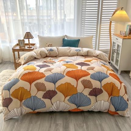 91家纺网 家纺一手货源 找家纺 (总）爱上家居 2023新款牛奶绒保暖单被套