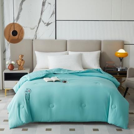 91家纺网 家纺一手货源 找家纺 爱宝被业 2025新款亲肤棉被被子被芯系列 水绿色