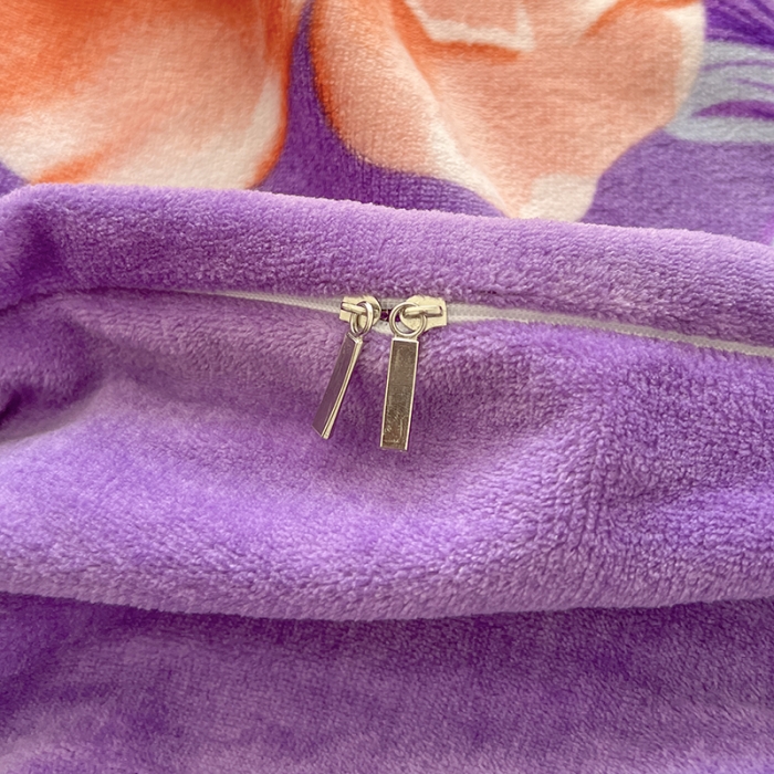 91家纺网 家纺一手货源 找家纺 爱上家居 2023新款牛奶绒保暖单被套 花影紫